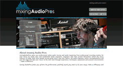 Desktop Screenshot of mixingaudiopros.com