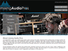 Tablet Screenshot of mixingaudiopros.com